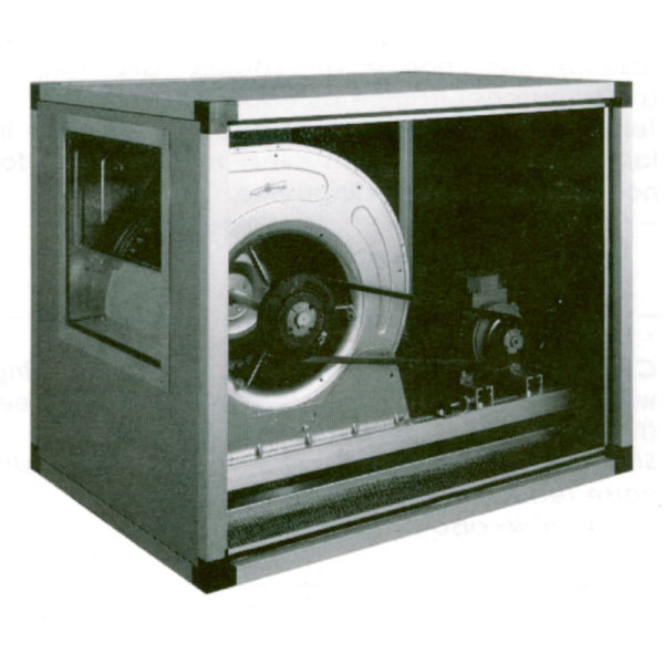 Ventilatore centrifugo con cassone isolato, trasmissione a cinghia, 2 velocità, 3500 m³/o