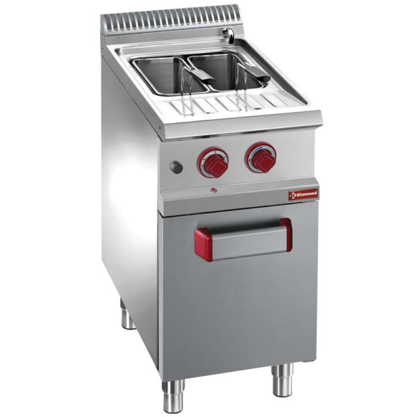 Cuocipasta gas 1 vasca GN capacité 26 Lt litri (s/cestelli), su mobile